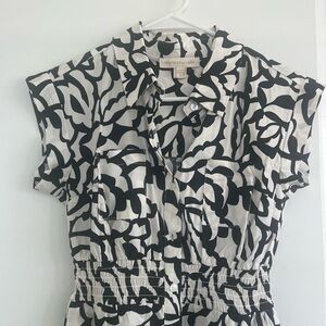 Black and white work dress